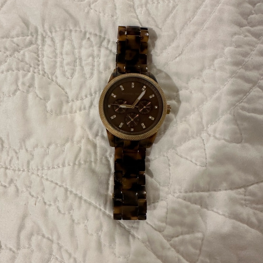 Michael Kirs tortoise shell watch